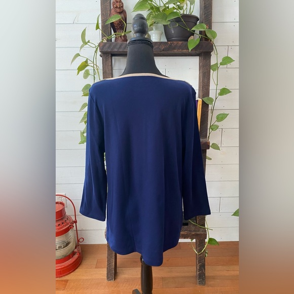 Kim Rogers: Navy Blue and Brown Boat Shirt - Picture 16 of 17